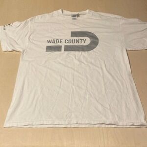 Vintage Y2K Rare Converse Basketball Wade County Men's T-Shirt Size L White (Dwa